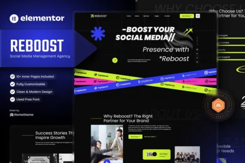 Mua Reboost - Digital Marketing Agency Elementor Template Kit giá rẻ