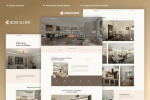 Mua Rebuilder - Architecture & Interior Design Elementor Pro Template Kit giá rẻ