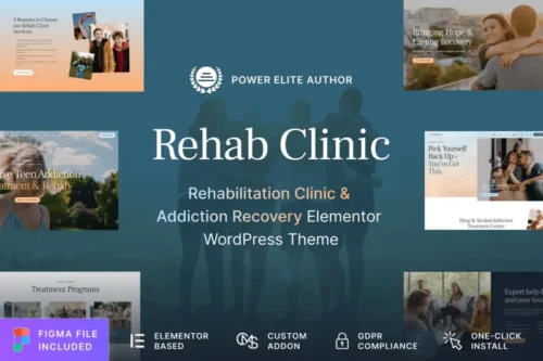 Mua Rehab Clinic - Addiction Recovery WordPress Theme giá rẻ