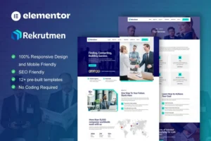 Mua Rekrutmen - Human Resource & Recruitment Agency Elementor Template Kit giá rẻ