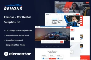 Mua Remons - Car Rental Elementor Template Kit giá rẻ