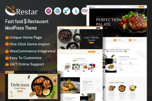 Mua Restar - Fast Food & Restaurant WordPress Theme giá rẻ