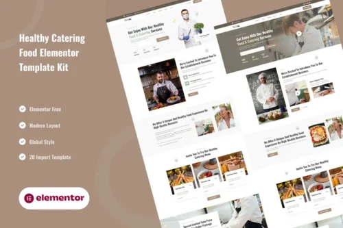 Mua Restou - Healthy Catering Food Services Elementor Template Kit giá rẻ