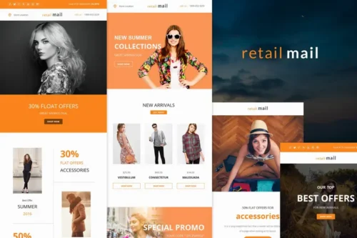 Mua Retail Mail - Responsive E-mail Templates set giá rẻ