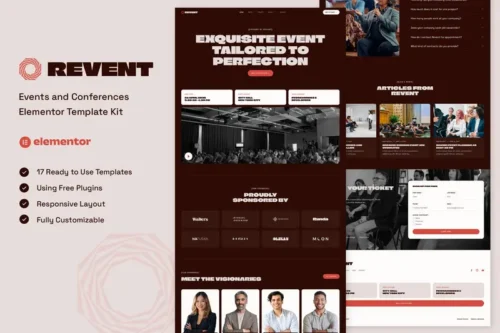 Mua Revent - Events & Conferences Elementor Template Kit giá rẻ