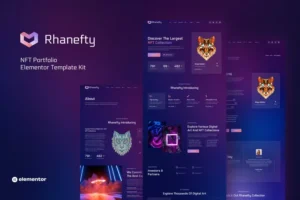 Mua Rhanefty - NFT Portfolio Elementor Template Kit giá rẻ