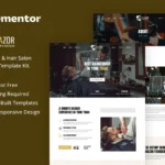 Rhazor – Barbershop & Hair Salon Elementor Template Kit