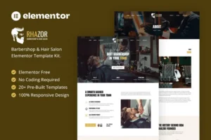 Mua Rhazor - Barbershop & Hair Salon Elementor Template Kit giá rẻ