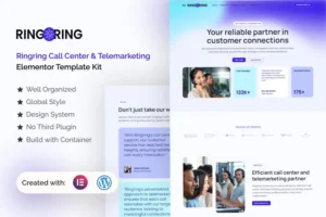 Mua Ringring - Call Center & Telemarketing Elementor Pro Template Kit giá rẻ