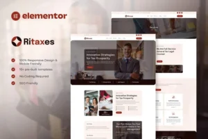 Mua Ritaxes - Tax Advisor & Financial Consulting Elementor Template Kit giá rẻ