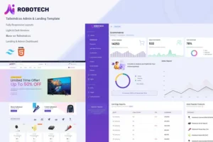 Mua Robotech - Frontend & Backend Multiple Pages giá rẻ