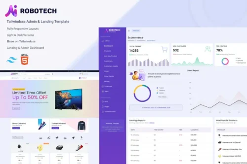 Mua Robotech - Frontend & Backend Multiple Pages giá rẻ