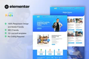Mua RoboticaKids - Kid Robotic School Elementor Pro Template Kit giá rẻ