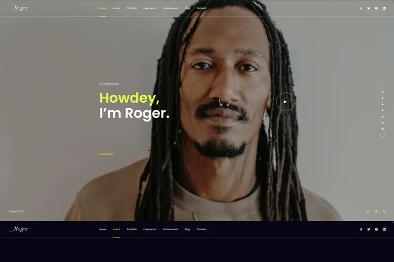 Mua Roger Day. - Personal CV/Resume WordPress Theme giá rẻ