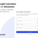 Roll Length Calculator Widget for Elementor