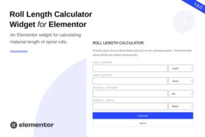 Mua Roll Length Calculator Widget for Elementor giá rẻ