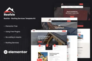 Mua Roofsie - Roofing Services Elementor Template Kit giá rẻ
