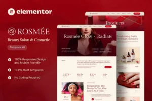 Mua Rosmee - Beauty Salon & Cosmetic Elementor Tempate Kit giá rẻ