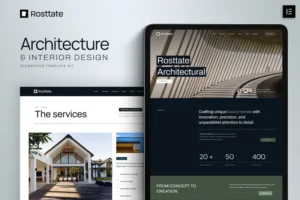 Mua Rosttate - Architecture & Interior Design Elementor Template Kit giá rẻ