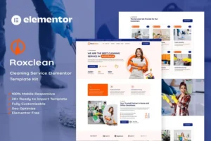 Mua RoxClean - Cleaning Services Elementor Template Kit giá rẻ