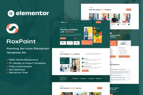 Mua RoxPaint - Painting Services Elementor Template Kit giá rẻ