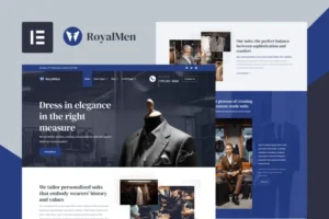 Mua RoyalMen - Tailored Suits Elementor Pro Template Kit giá rẻ