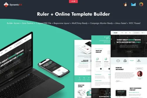 Mua Ruler - Creative Agency Portfolio Email + Builder giá rẻ