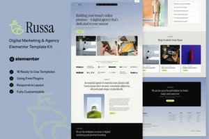 Mua Russa - Digital Marketing & Agency Elementor Template Kit giá rẻ