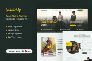 Mua SaddleUp - Horse Riding Training Elementor Template Kit giá rẻ
