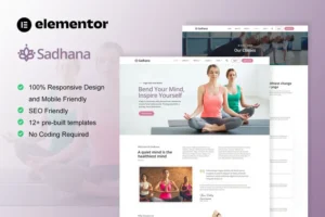 Mua Sadhana - Yoga Teacher & Studio Elementor Template Kit giá rẻ