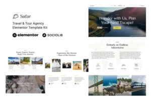 Mua Safar - Travel & Tour Agency Elementor Template Kit giá rẻ