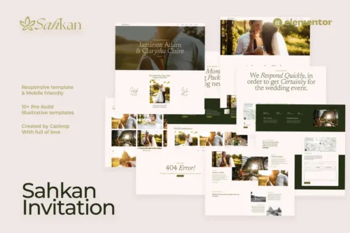 Mua Sahkan - Wedding Invitation & Gallery Elementor Template Kit giá rẻ