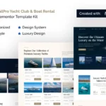 Sailpro – Yacht Club & Boat Rental Elementor Template Kit