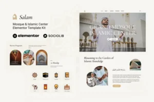 Mua Salam - Mosque & Islamic Center Elementor Template Kit giá rẻ