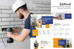 Mua Salford - Electrical & Electrician Service Company Elementor Pro Template Kit giá rẻ