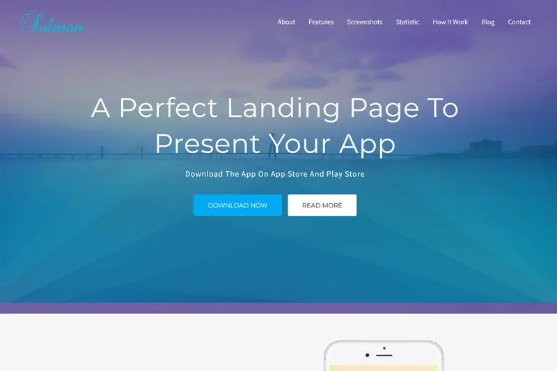 Mua Salmon - One Page App WordPress Theme giá rẻ