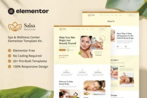 Mua Salsa - Beauty & Spa Elementor Template Kit giá rẻ
