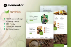 Mua Santhika - Ayurveda & Natural Beauty Care Elementor Template Kit giá rẻ