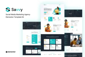 Mua Savvy – Social Media Marketing Agency Elementor Template Kit giá rẻ