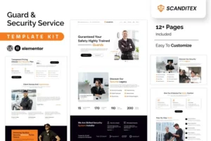 Mua Scanditex - Security Agency & Bodyguard Elementor Template Kit giá rẻ