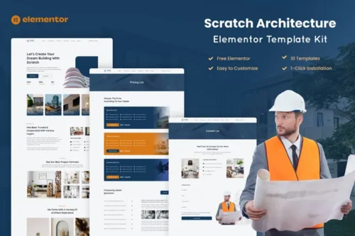Mua Scratch - Architecture Company Elementor Template Kit giá rẻ