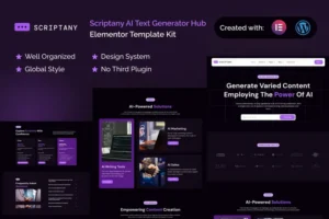 Mua Scriptany - AI Text Generator Hub Elementor Pro Template Kit giá rẻ