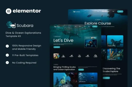 Mua Scubara - Dive & Ocean Explorations Elementor Template Kit giá rẻ