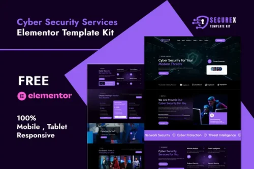 Mua Securex - Cyber Security Services Elementor Template Kit giá rẻ