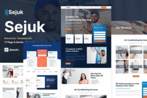Mua Sejuk - Air Conditioner & HVAC Repair Service Elementor Pro Template Kit giá rẻ