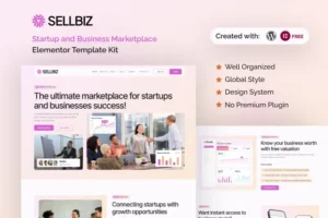 Mua Sellbiz - Startup and Business Marketplace Elementor Template Kit giá rẻ