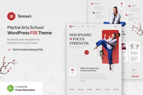 Mua Sensei - Martial Arts Club & Trainer FSE WordPress giá rẻ