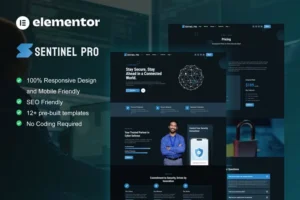Mua Sentinel - Cyber Security Services Elementor Pro Template Kit giá rẻ