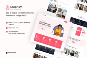 Mua Seoprism - SEO & Digital Agency Elementor Template Kit giá rẻ