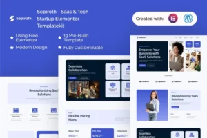 Mua Sepiroth - Saas & Tech Startup Elementor Template Kit giá rẻ